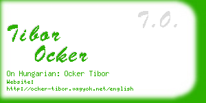 tibor ocker business card